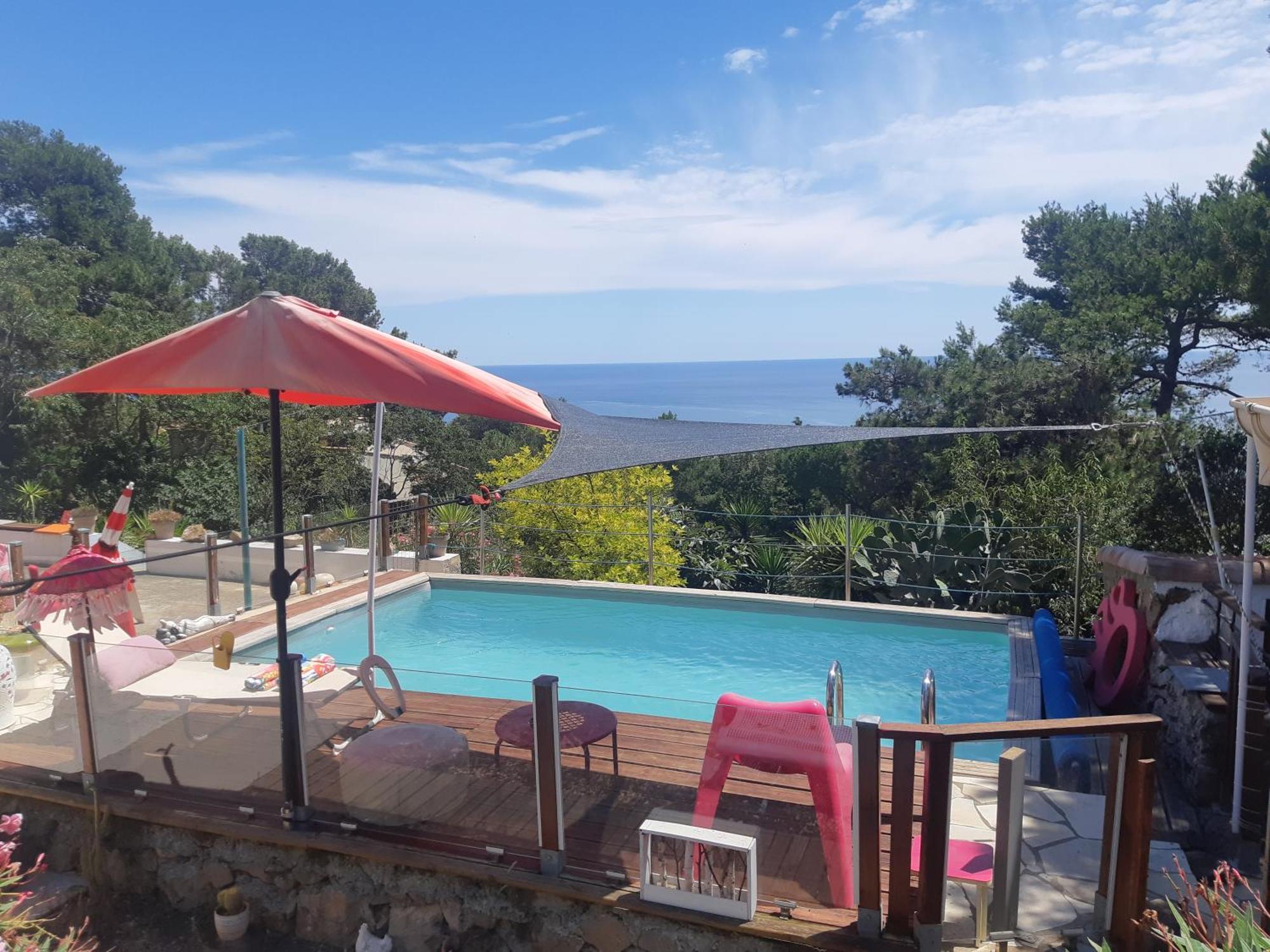 Haut De Villa Au Mont St Clair Vue Exceptionnelle Mer Et Foret Terrasses, Piscine, Petanque, Solarium Prives Sète Kültér fotó